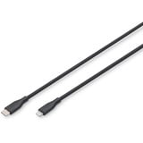 Digitus USB 2.0 silikonekabel USB-C > Lightning, MFI-certificeret Sort