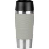 Emsa TRAVEL MUG Waves termokande 0,36 L Grå, Cup grå/rustfrit stål, 0,36 L, Grå, Polypropylen (PP), Silikone, Rustfrit stål, 8,3 cm, 200 mm