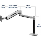 Ergotron LX Monitor Arm Steh-Sitz, Skærmbeslag aluminium