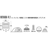 High Peak Nevada 4.1, Telt mørk grøn/grå