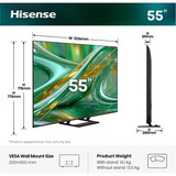 Hisense ULED 55E8S MiniLED, QLED TV Sort/mørk grå
