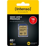 Intenso 3421470 hukommelseskort 16 GB SDHC UHS-I Klasse 10 16 GB, SDHC, Klasse 10, UHS-I, 90 MB/s, Class 1 (U1)