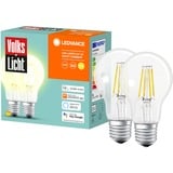 LEDVANCE VolksLicht LED-lampe 60 W E27 E 60 W, 60 W, E27, 15000 t, Varm hvid