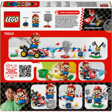 LEGO Super Mario Mario Kart™ – Interaktiv ® Mario™ og Standard Kart, Bygge legetøj Byggesæt, 7 År, Plast, 278 stk, 483 g