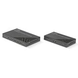 Lindy 70m Cat.6A HDMI 4K60 & Type C HDBaseT 3.0 KVM Extender, HDMI-udvidelse forlænger Sort