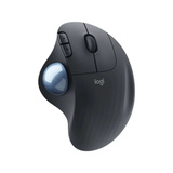 Logitech ERGO M575 for Business mus Højre hånd RF trådløs + Bluetooth Trackball 2000 dpi grafit/Blå, Højre hånd, Trackball, RF trådløs + Bluetooth, 2000 dpi, Grafit