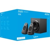 Logitech Z625 200 W Sort 2.1 kanaler, PC-højttaler Sort, 2.1 kanaler, 200 W, Universel, Sort, Dreje, 35 W