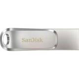 SanDisk Ultra Dual Drive Luxe USB-nøgle 128 GB USB Type-A / USB Type-C 3.2 Gen 1 (3.1 Gen 1) Rustfrit stål, USB-stik Sølv, 128 GB, USB Type-A / USB Type-C, 3.2 Gen 1 (3.1 Gen 1), 150 MB/s, Svirvel, Rustfrit stål