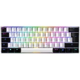 Sharkoon SGK50 S4 tastatur USB QWERTZ Tysk Hvid, Gaming-tastatur Hvid/Sort, DE-layout, Kalih rød, 60%, USB, QWERTZ, RGB LED, Hvid