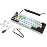 Sharkoon SGK50 S4 tastatur USB QWERTZ Tysk Hvid, Gaming-tastatur Hvid/Sort, DE-layout, Kalih rød, 60%, USB, QWERTZ, RGB LED, Hvid