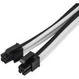 SilverStone SST-PP07E-EPS8BW, Forlængerledning Sort/Hvid