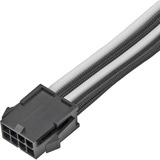 SilverStone SST-PP07E-EPS8BW, Forlængerledning Sort/Hvid
