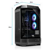 Thermaltake PC-000119-DE, Gaming PC Sort/gennemsigtig
