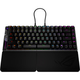 ASUS ROG Falcata tastatur Spil USB + RF Wireless + Bluetooth QWERTZ Tysk Sort, Gaming-tastatur Sort, DE-layout, ROG HFX V2, Kabel & trådløs, USB + RF Wireless + Bluetooth, Magnetic-mechanical key switch, QWERTZ, RGB LED, Sort