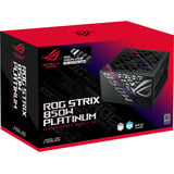 ASUS ROG Strix 850W Platinum (ROG Equalizer), PC strømforsyning Sort, 850 W, 100 - 240 V, Aktiv, 130 W, 850 W, 130 W