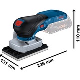Bosch GSS 18V-13 PROFESSIONAL Excentersliber 1000 rpm 2000 OPM Sort, Blå, Rød, Rystepudser Blå/Sort, Excentersliber, Klemme/velcro, Sort, Blå, Rød, 6000 rpm, 1000 rpm, 12000 OPM