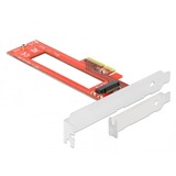 DeLOCK 90401 interface-kort/adapter Intern M.3, Controller PCIe, M.3, PCI 3.0, Rød