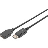Digitus AK-340200-020-S, Forlængerledning Sort