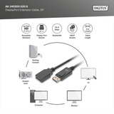 Digitus AK-340200-020-S, Forlængerledning Sort