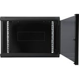 Digitus DN-19 07-U-EC-SW stativ 7U Vægmonteret stativ Sort, IT kabinet Sort, Vægmonteret stativ, 7U, 60 kg, Nøglelås, 15 kg, Sort