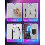 Govee Bøjleclips til neonlysslange, Klip Sort