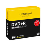 Intenso DVD+R 4.7GB, Printable, 16x 4,7 GB 10 stk, DVD tomme medier Printable, 16x, DVD+R, 120 mm, Printbar, Slimcase, 10 stk, 4,7 GB