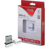 Inter-Tech DMG-02 WLAN 150 Mbit/s, Wi-Fi-adapter Trådløs, USB, WLAN, 150 Mbit/s, Hvid