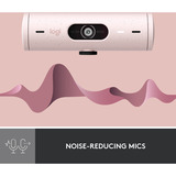 Logitech Brio 500, Webcam Rosa/Sort