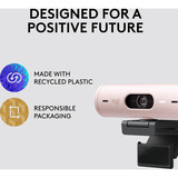 Logitech Brio 500, Webcam Rosa/Sort