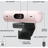 Logitech Brio 500, Webcam Rosa/Sort