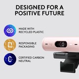 Logitech Brio 500, Webcam Rosa/Sort