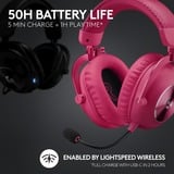 Logitech PRO X 2 LIGHTSPEED, Gaming headset Magenta