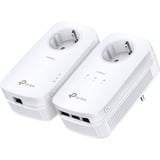 TP-Link TL-PA8033P KIT Power Line netværksadapter 1300 Mbit/s Ethernet LAN Hvid 2 stk, PowerLAN 1300 Mbit/s, IEEE 1901, IEEE 802.3, IEEE 802.3ab, IEEE 802.3u, Type E / F, Gigabit Ethernet, 10,100,1000 Mbit/s, HomePlug AV2