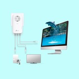 TP-Link TL-PA8033P KIT Power Line netværksadapter 1300 Mbit/s Ethernet LAN Hvid 2 stk, PowerLAN 1300 Mbit/s, IEEE 1901, IEEE 802.3, IEEE 802.3ab, IEEE 802.3u, Type E / F, Gigabit Ethernet, 10,100,1000 Mbit/s, HomePlug AV2