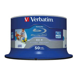 Verbatim 43812 blank Blu-ray disk BD-R 25 GB 50 stk, Blu-ray-diske 25 GB, BD-R, Spindel, 50 stk