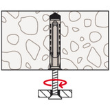 fischer Expansionspløk SX Plus 8x40, Dyvel Lys grå