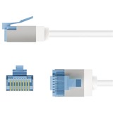 goobay Ultrafleksibelt Cat.6a patchkabel slim, U/UTP Hvid