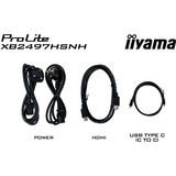 iiyama ProLite XB2497HSNH-B1, LED-skærm Sort (mat), 60,5 cm (23.8"), 1920 x 1080 pixel, Fuld HD, Sort