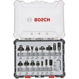 Bosch 2 607 017 471 fræser Bit sæt 15 stk Bit sæt, 6 mm, 15 stk, 35, 25, 13, 16, 32, 13, 16, 27, 29, 25, 19, 8, 10 mm, 25,45,60°