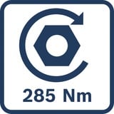 Bosch GDX 18V-285 2800 rpm Nøgle 1,1 kg Sort, Blå, Schlagskruemaskine Blå, Pistolgreb boremaskine, Nøgle, Sort, Blå, 2800 rpm, 2000 rpm, 2800 rpm