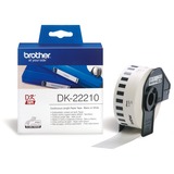 Brother DK-22210 etiketbånd Sort på hvid, Tape Sort på hvid, DK, Hvid, Direkte termisk, Brother, Brother QL1050, QL1060N, QL500, QL500A, QL550, QL560,QL560VP, QL570, QL580N, QL650TD, QL700,...