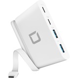 DICOTA D31731 dockingstation Hvid, USB hub Hvid, 100 W, Hvid, 90 mm, 60 mm, 15,7 mm, 57 g