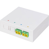 Digitus FTTH kabinet med 2 x LC/APC DX koblinger med shutter, Boliger Hvid