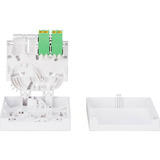 Digitus FTTH kabinet med 2 x LC/APC DX koblinger med shutter, Boliger Hvid