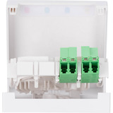 Digitus FTTH kabinet med 2 x LC/APC DX koblinger med shutter, Boliger Hvid