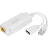 Digitus USB-A 5V PoE-splitter, PoE splitter Hvid