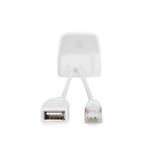 Digitus USB-A 5V PoE-splitter, PoE splitter Hvid