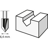 Dremel HSS V-notfræser Ø 6,4mm (640) 