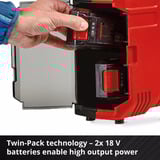 EINHELL Batteri-kuffertkompressor TE-AC 36/8 Li OF Set - Solo, 36 Volt (2x18V) Rød