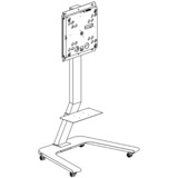 HAGOR BrackIT Rotate 165,1 cm (65") Sort Gulv, Mount Sort, Fritstående, 45 kg, 116,8 cm (46"), 165,1 cm (65"), 400 x 400 mm, Sort